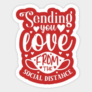 Love From Social Distance Sticker